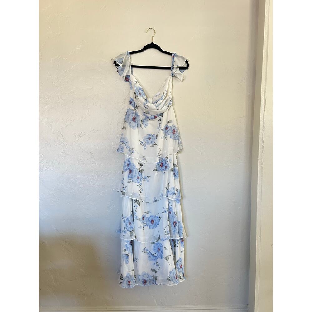 Anthropologie Isla Maude Floral Ruffle Maxi Dress - Picture 3 of 4